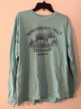 Comfort Colors Light Aqua Crewneck Long sleeve